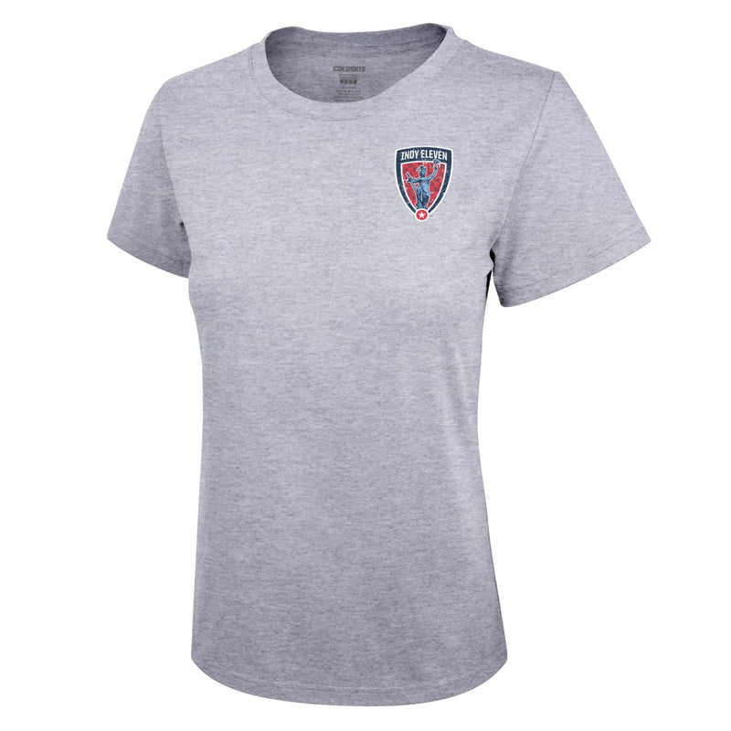 Indy Eleven USL Adult Women's Graphic T-Shirt in Heather Grey by Icon Sports