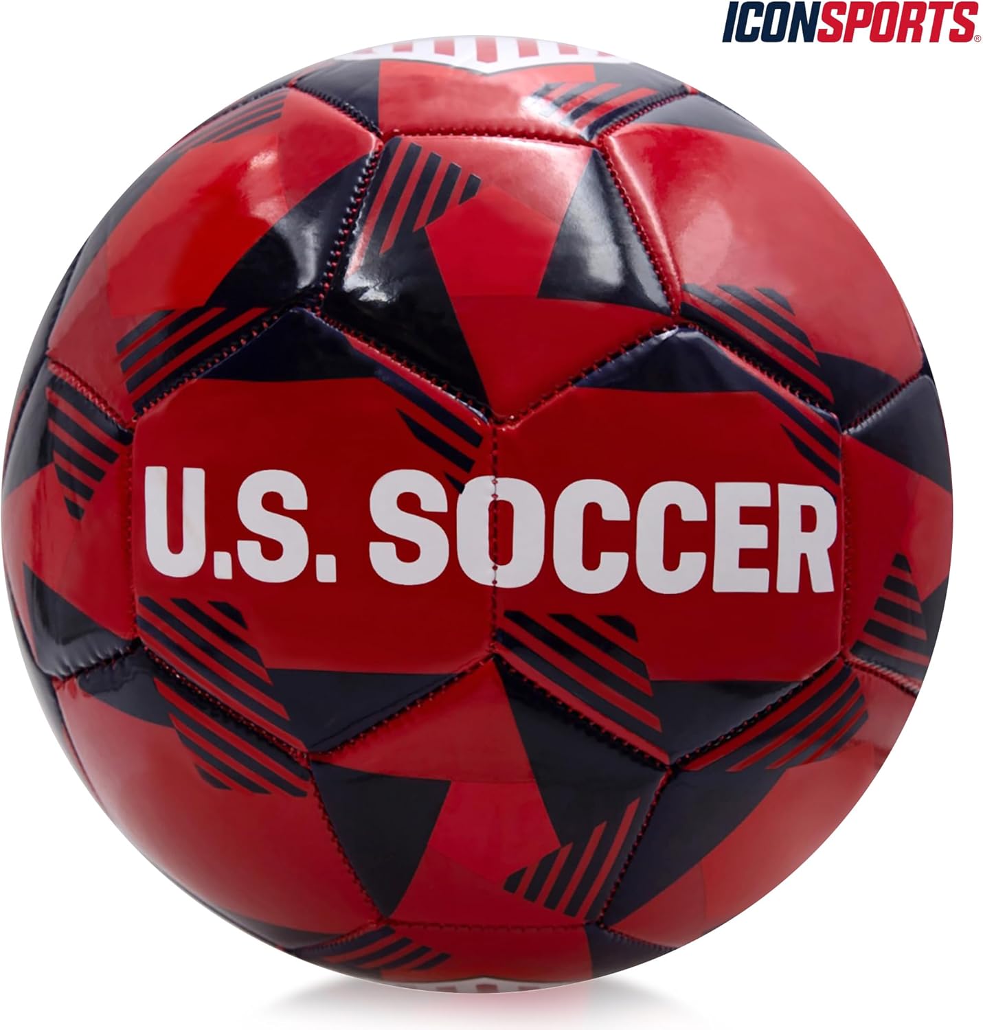 Officially Licensed U.S. Soccer Red Prism Soccer Ball