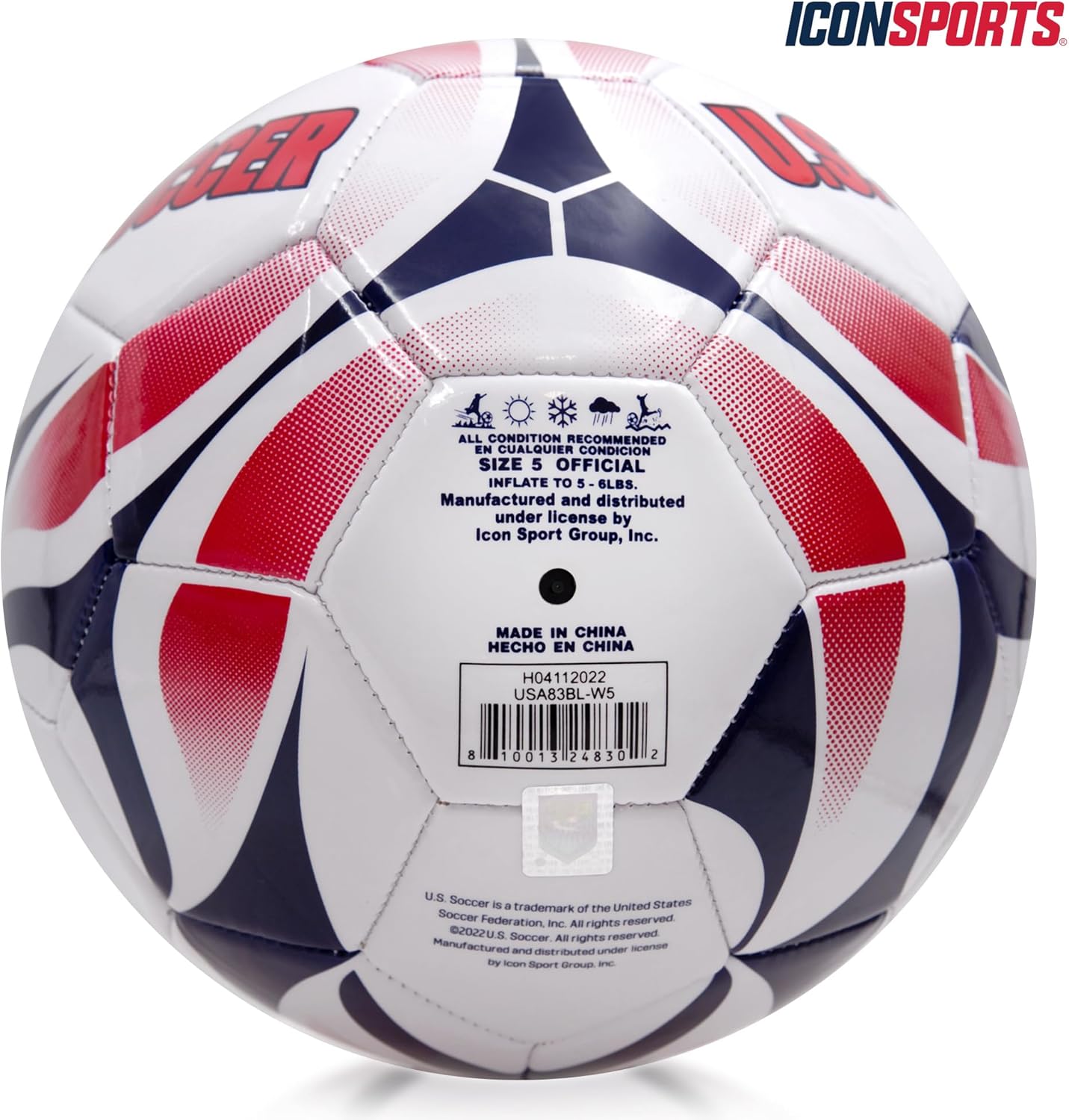 Officially Licensed U.S. Soccer Red Inked Soccer Ball