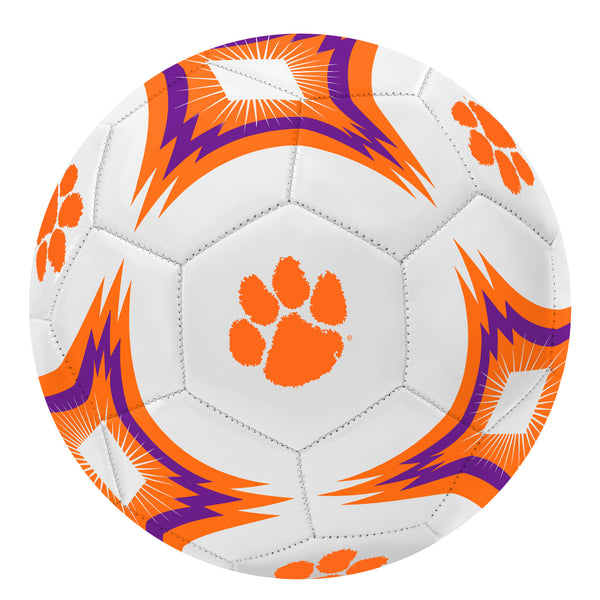 Clemson Kaleidoscope Regulation Size 5 College Soccer Ball