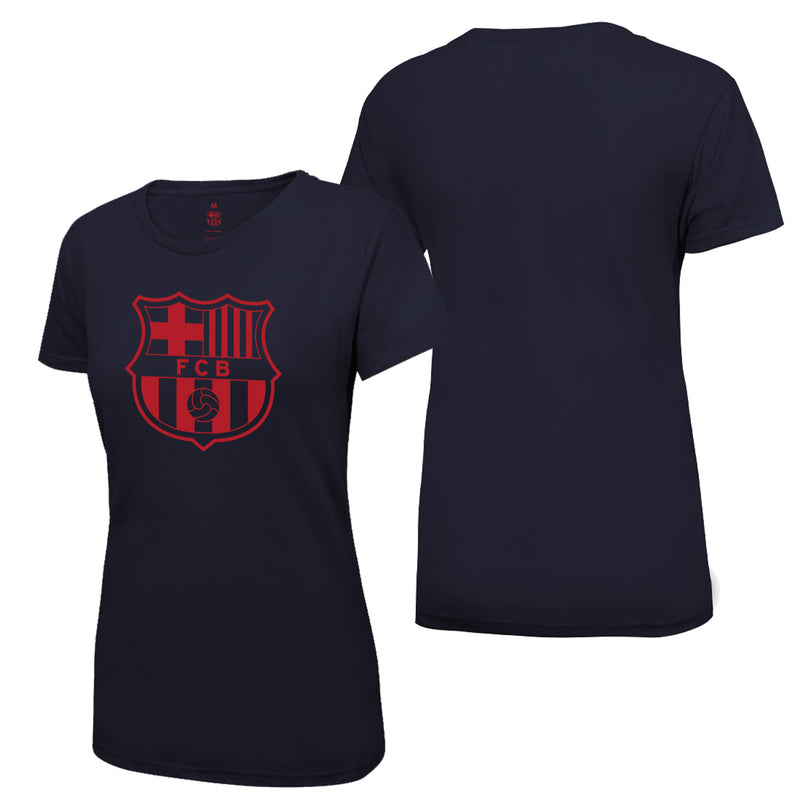 FC Barcelona Navy Uni-Logo Women's T-Shirt