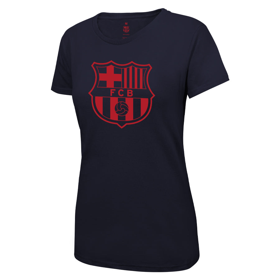 FC Barcelona Navy Uni-Logo Women's T-Shirt