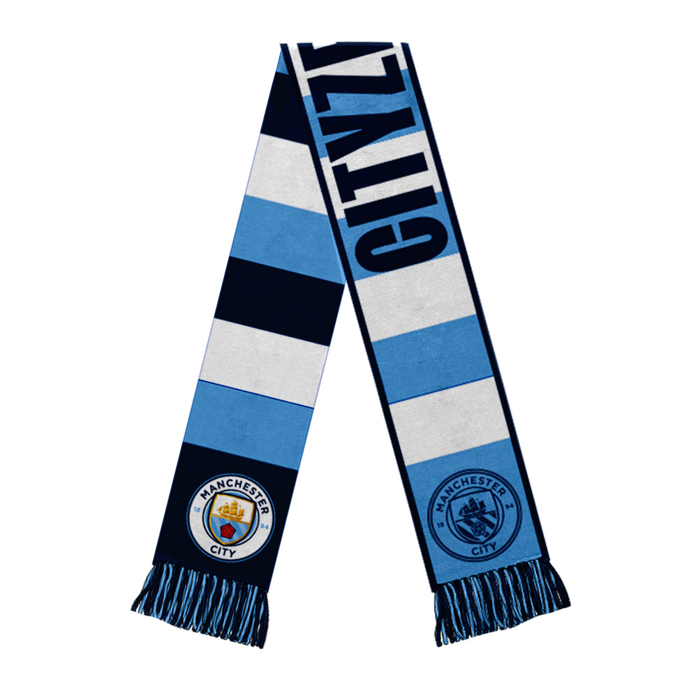 Manchester City Stripes Reversible Fan Scarf