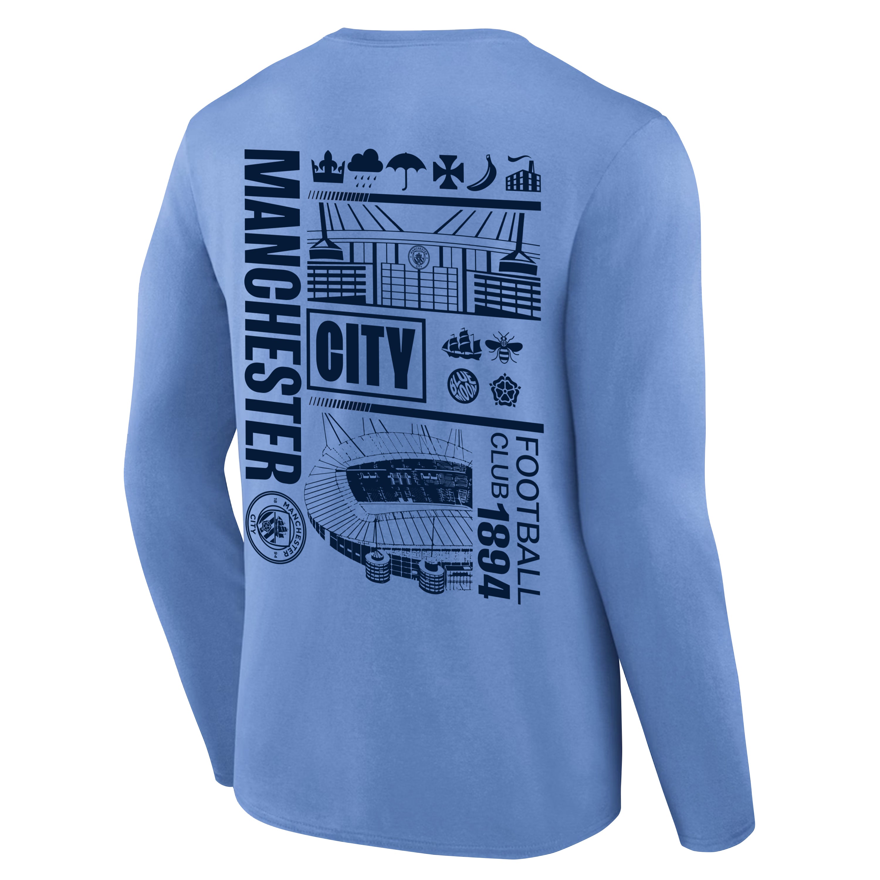 Manchester City FC Adult City Stadium Long Sleeve T-Shirt