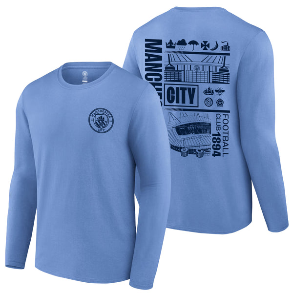 Manchester City FC Adult City Stadium Long Sleeve T-Shirt