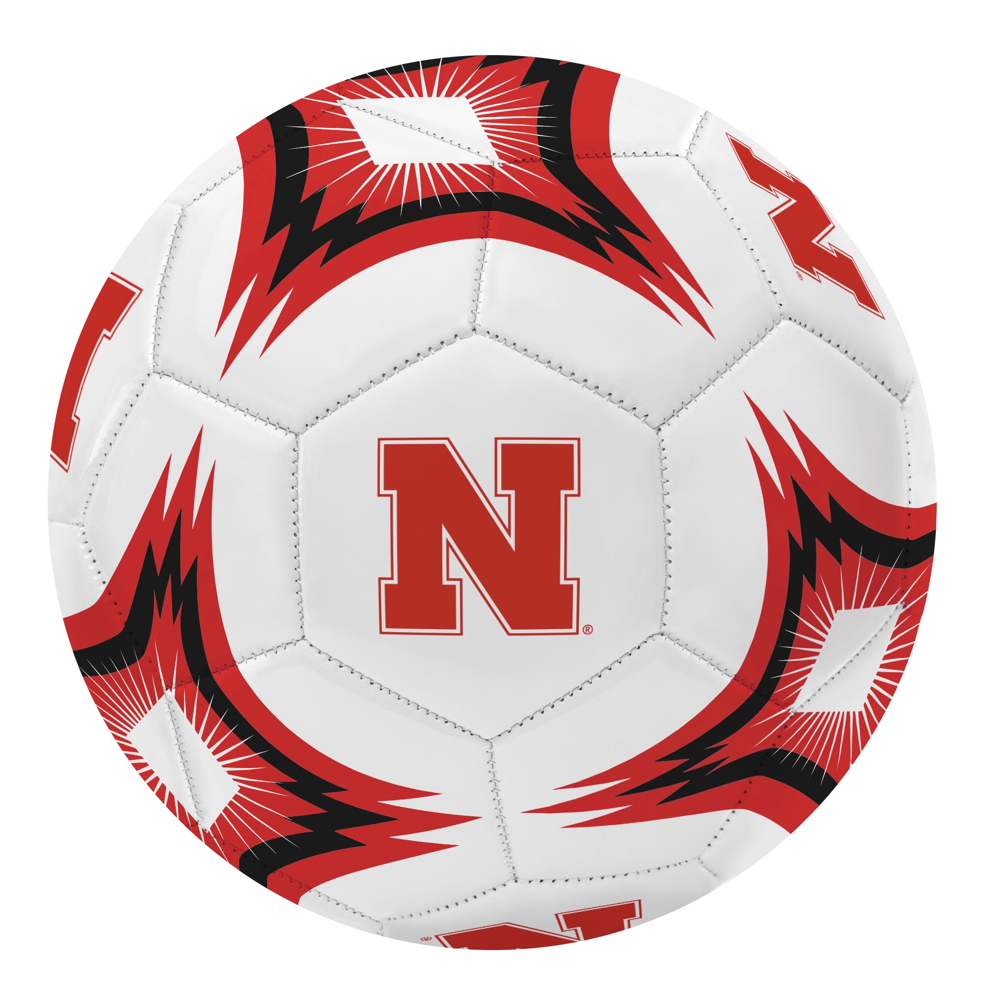 Nebraska Kaleidoscope Regulation Size 5 College Soccer Ball