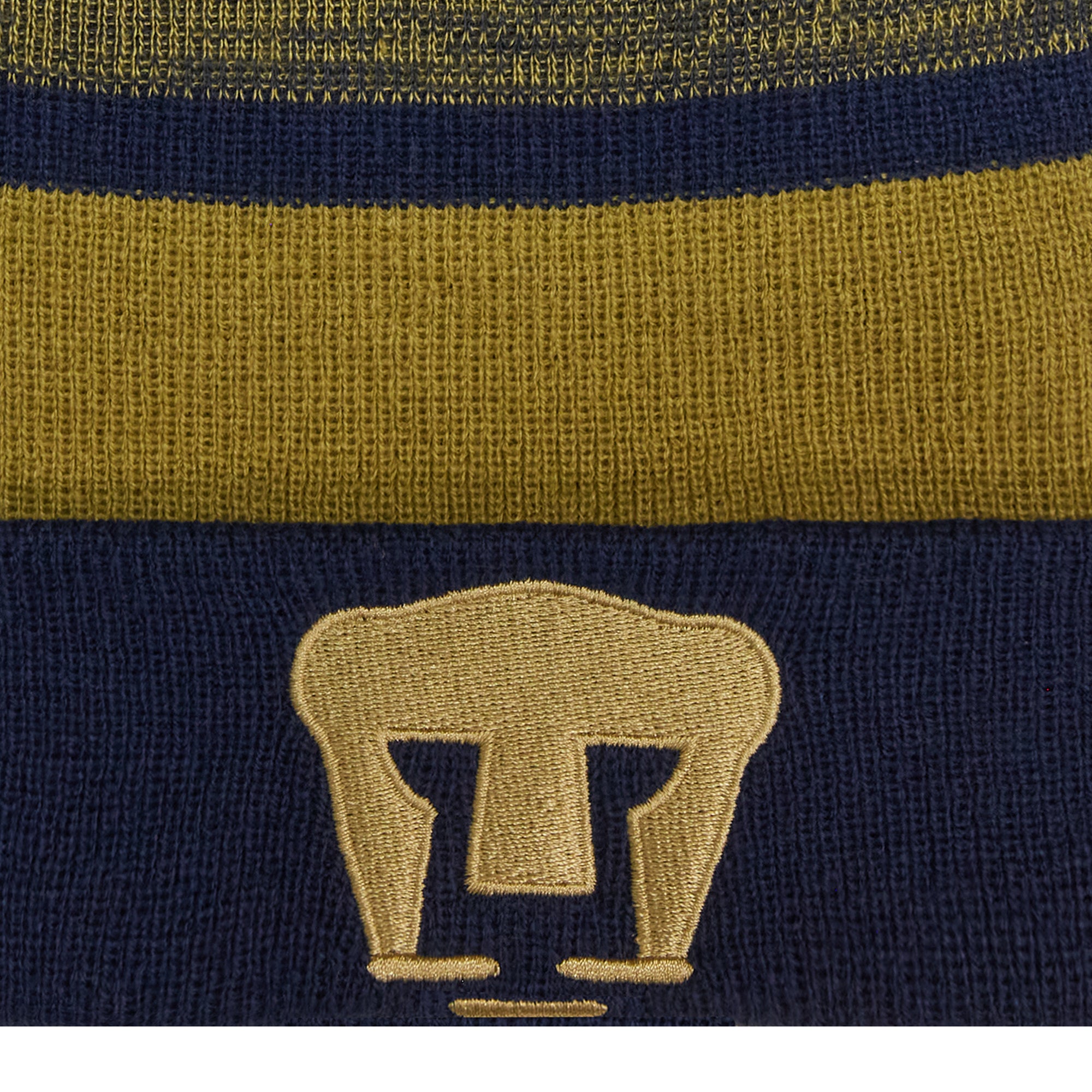 Pumas UNAM Striped Premium Soft Knit Pom Beanie