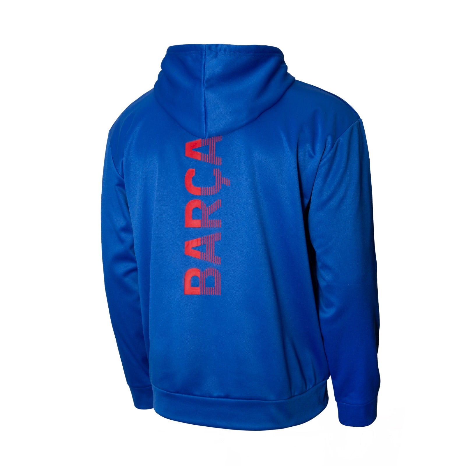 FC Barcelona Gradient Red Crest Adult Blue Pullover Hoodie