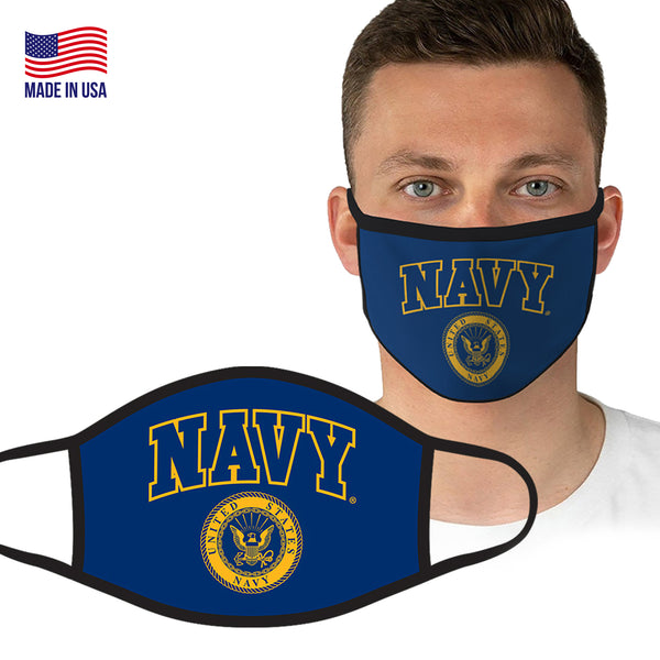 U.S. Navy Blue Logo Face Covering by Icon Sports