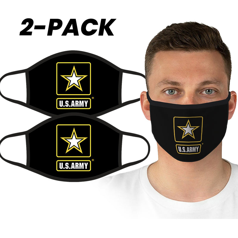 U.S. Army Officially Licensed Logo Face Covering - Black by Icon Sports