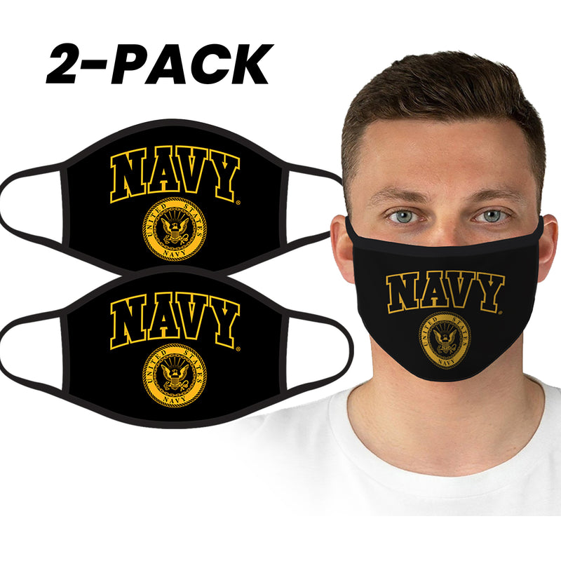 U.S. Navy Black Logo Face Covering by Icon Sports