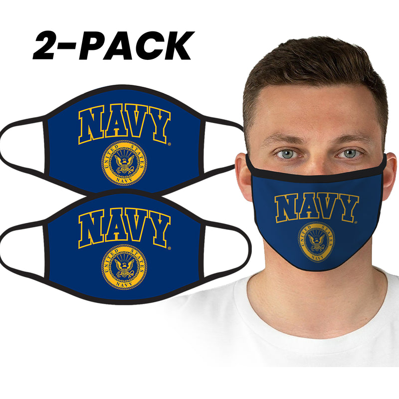 U.S. Navy Blue Logo Face Covering by Icon Sports
