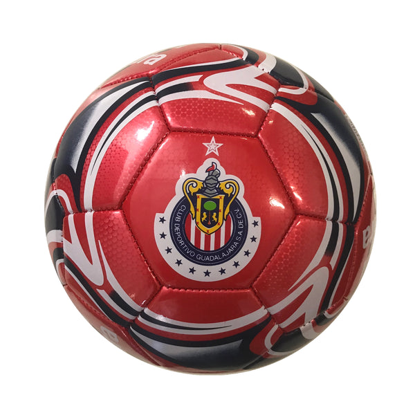 C.D. Guadalajara Crimson Flare Size 5 Soccer Ball by Icon Sports
