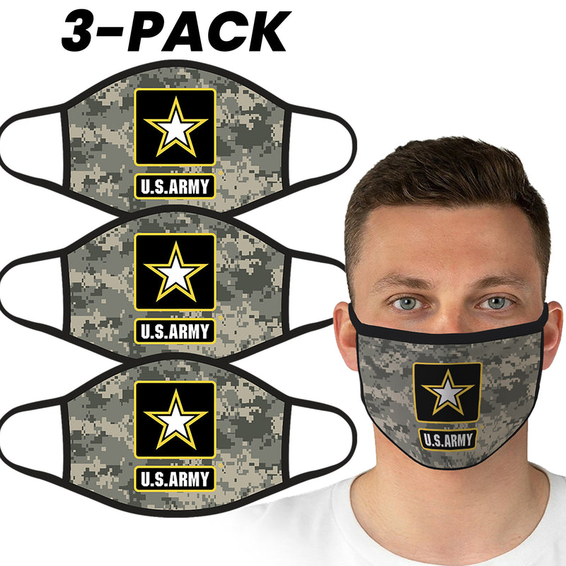 U.S. Army Logo Camo Face Covering by Icon Sports