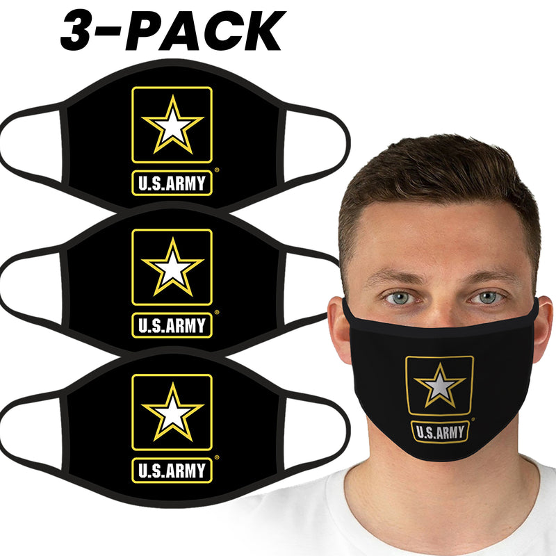 U.S. Army Officially Licensed Logo Face Covering - Black by Icon Sports