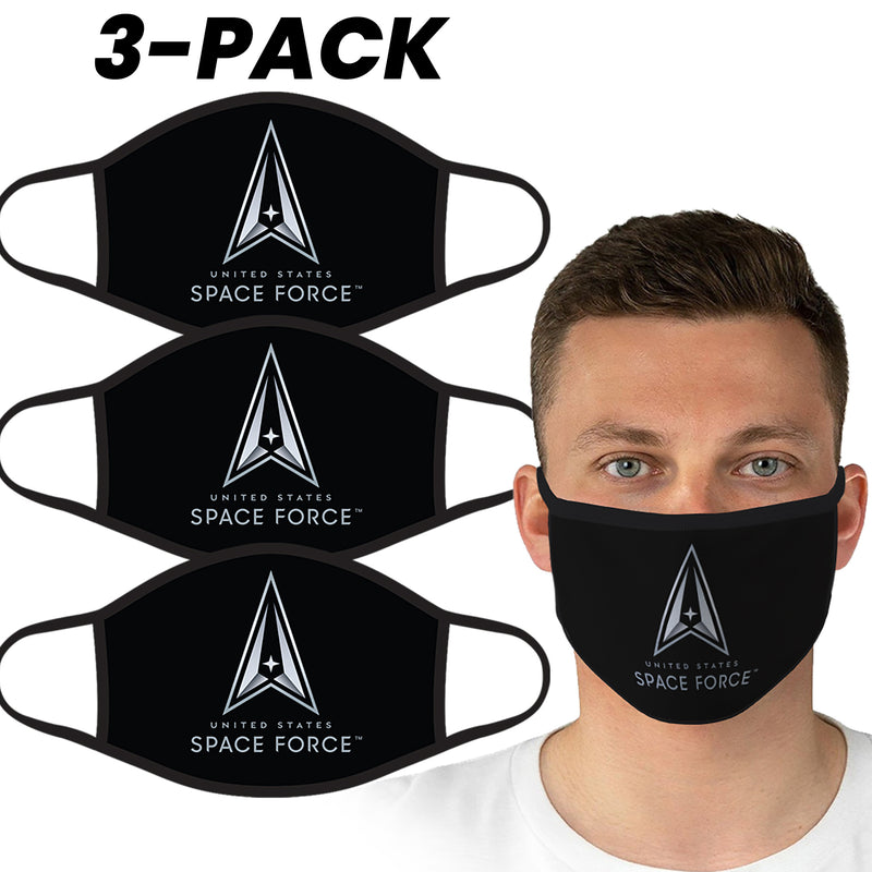 U.S. Space Force Black Logo Face Covering by Icon Sports