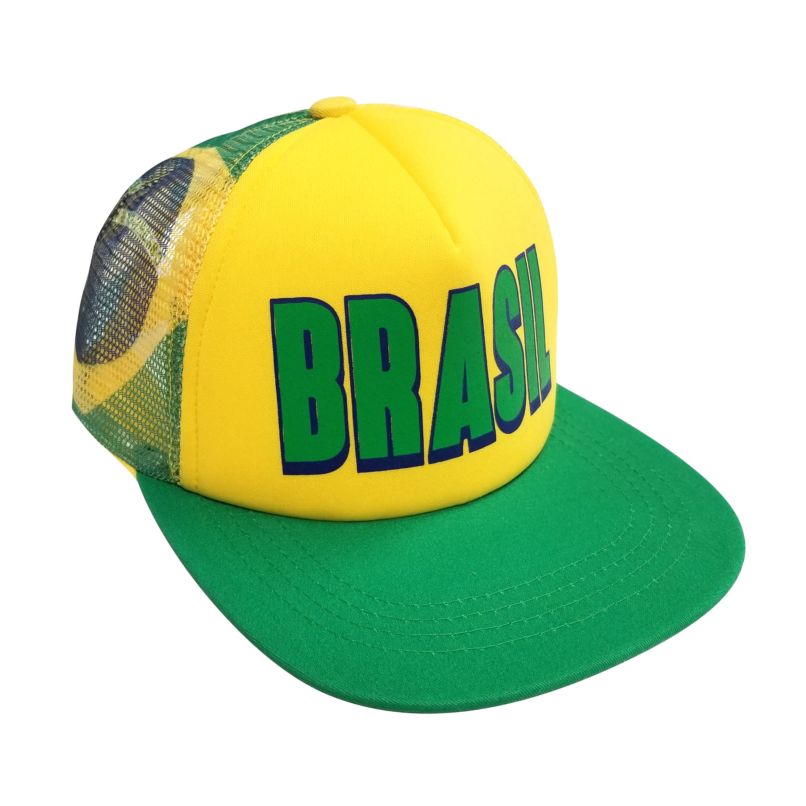 BRASIL Printed 5-Panel Foam Front Trucker Cap by Icon Sports