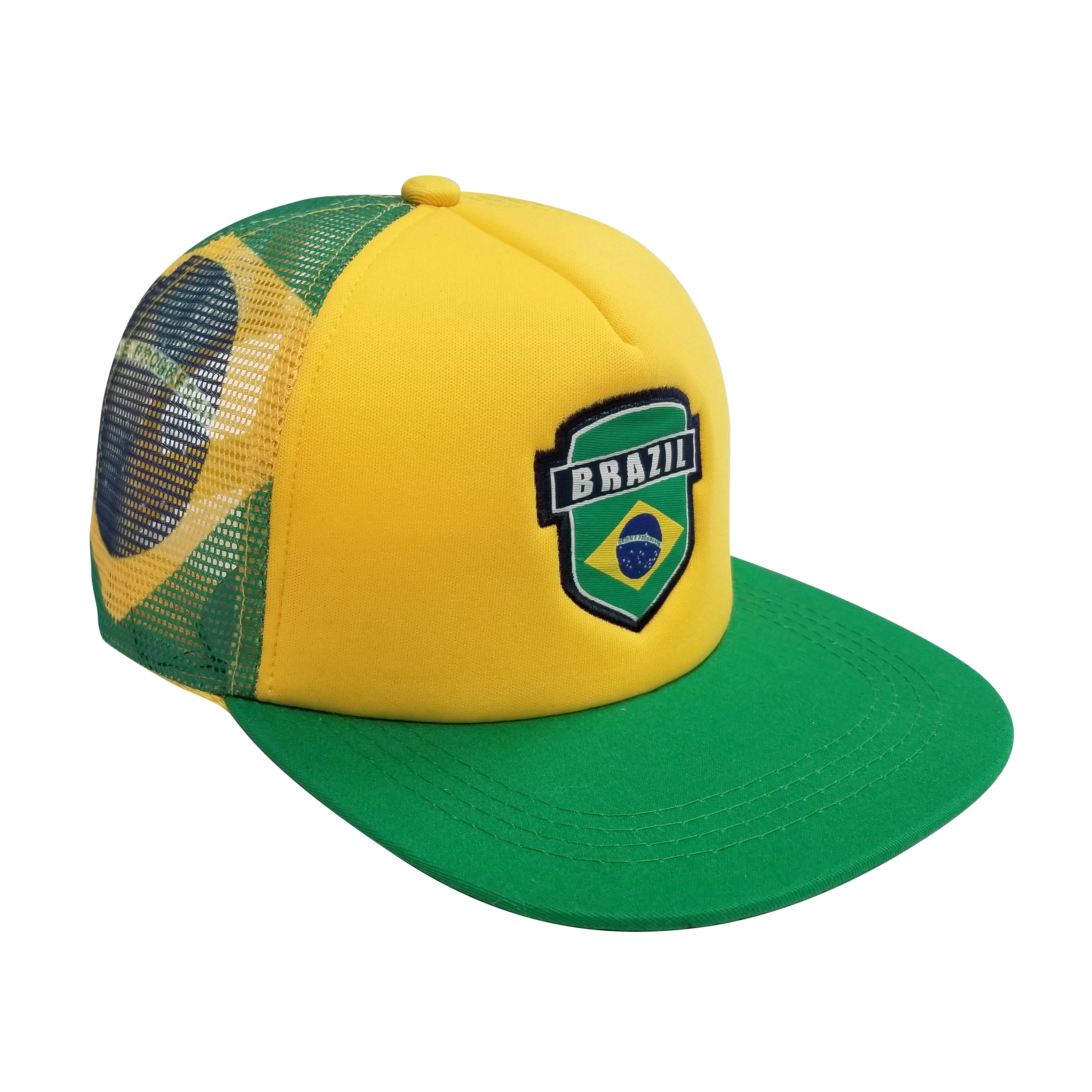 BRAZIL Logo 5-Panel Foam Front Trucker Cap by Icon Sports