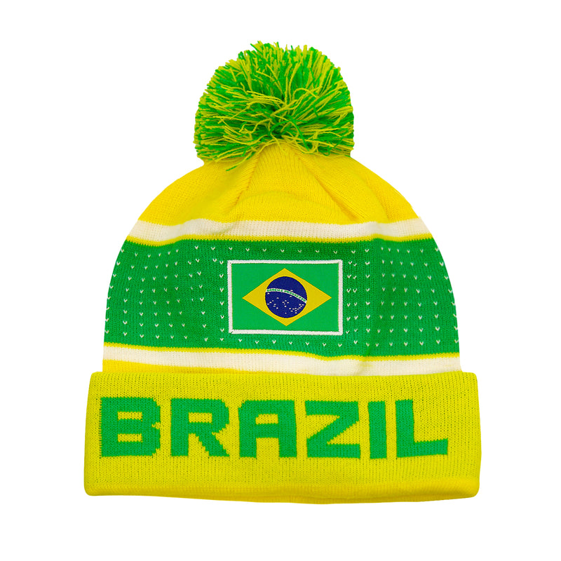 Brazil "Pegged" Adult Unisex Beanie by Icon Sports