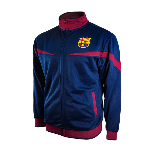 FC Barcelona Adult Full-Zip Bar??a Track Jacket - Blue by Icon Sports