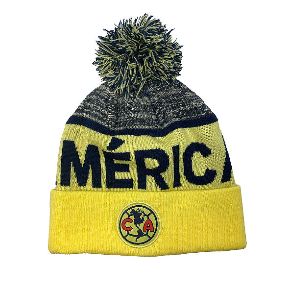 Club Am??rica Youth Solid Cuff Pom Beanie by Icon Sports