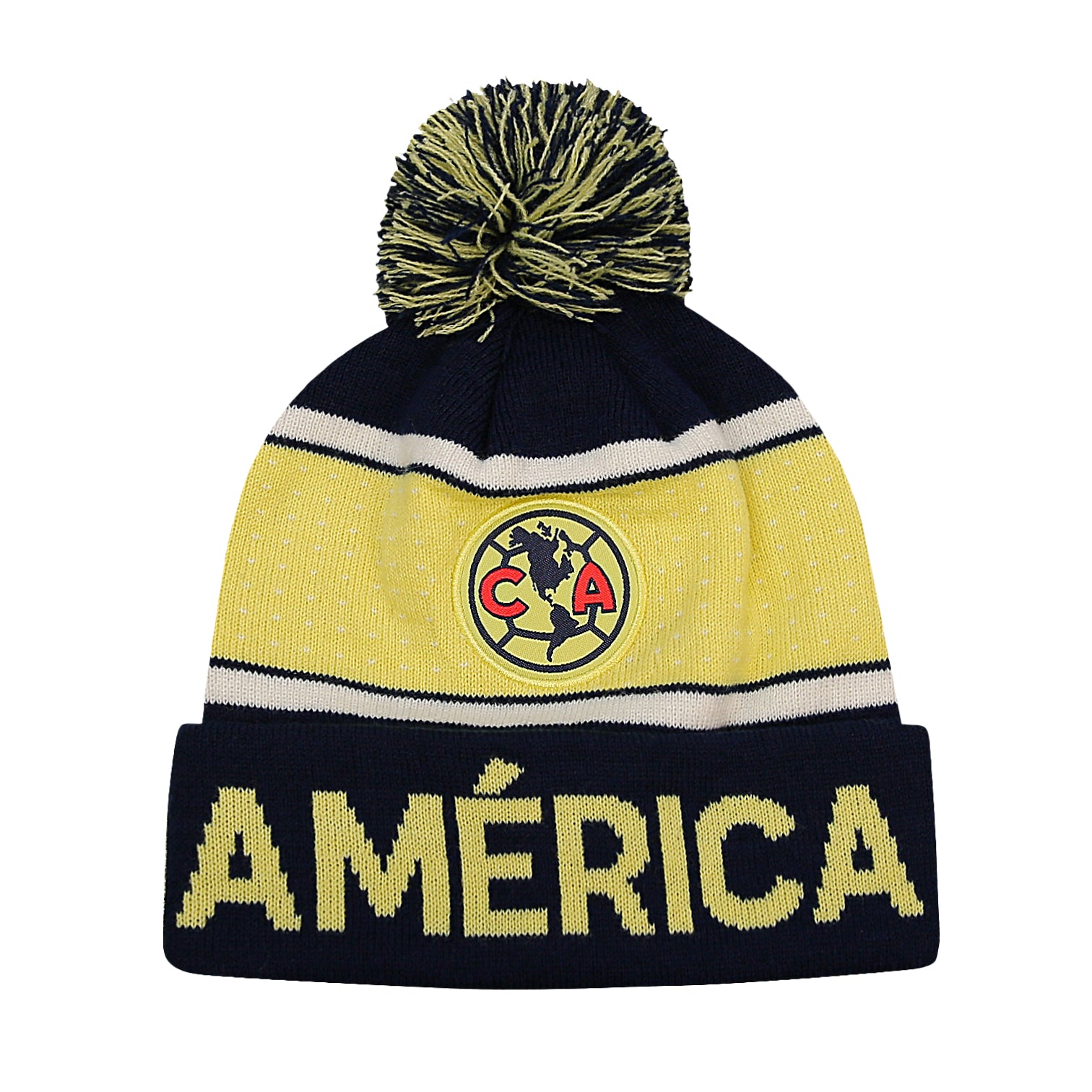 Club Am??rica Adult Pegged Pom Pom Beanie by Icon Sports