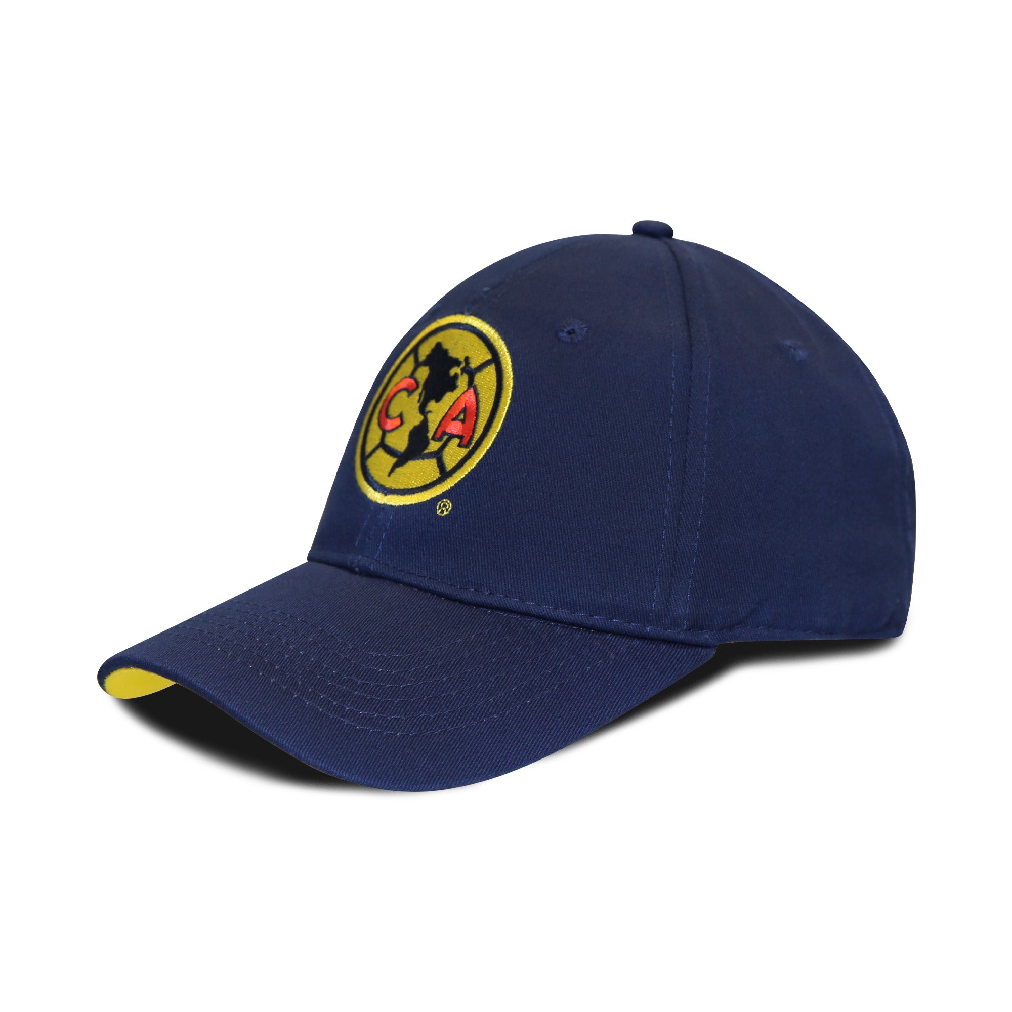 Club America Embroidered Logo 6 Panel Structured Cap - Navy by Icon Sports