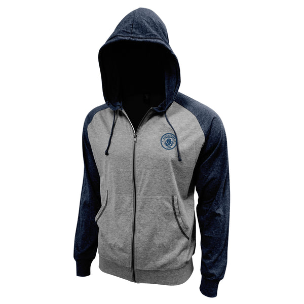 Manchester City FC Lightweight Full-Zip Hoodie by Icon Sports