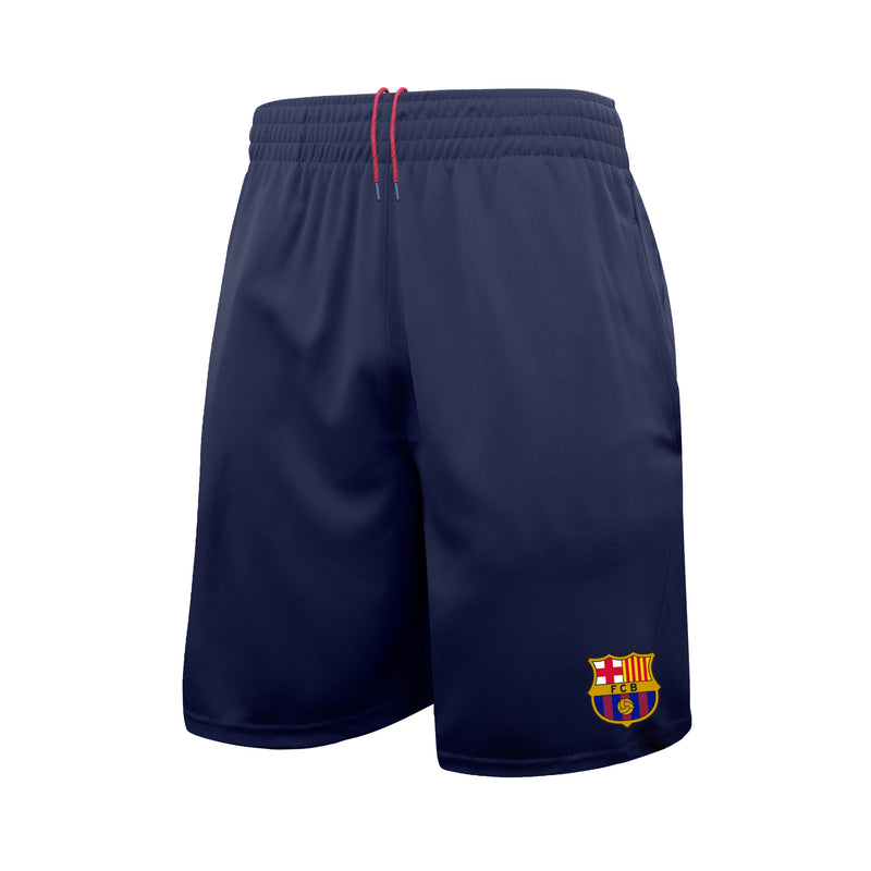 FC Barcelona Reflective Athletic Soccer Shorts in Black by Icon Sports