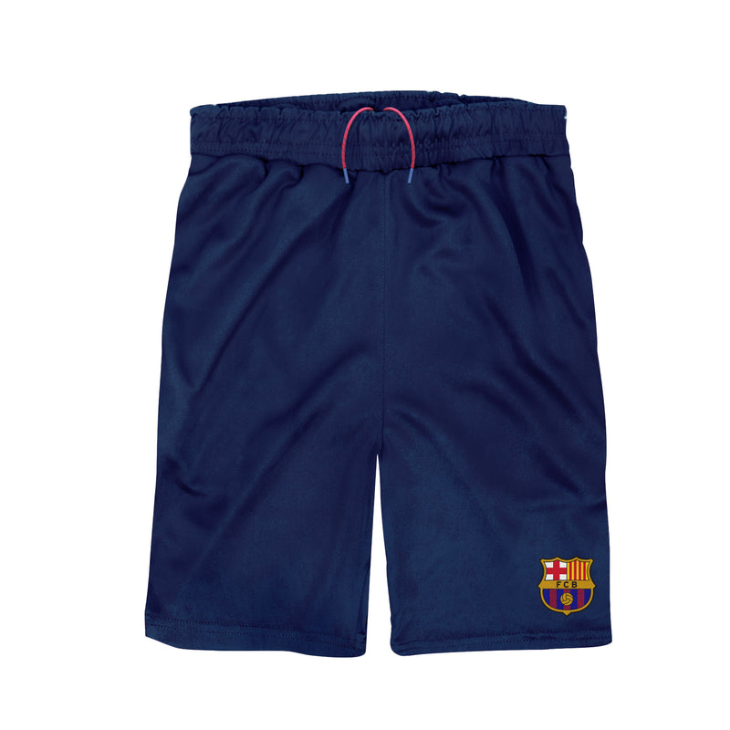 FC Barcelona Youth Reflective Athletic Soccer Shorts in Black by Icon Sports