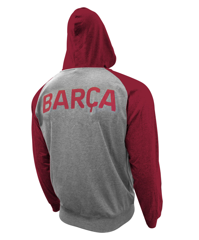 FC Barcelona Lightweight Full-Zip Hoodie - Navy by Icon Sports