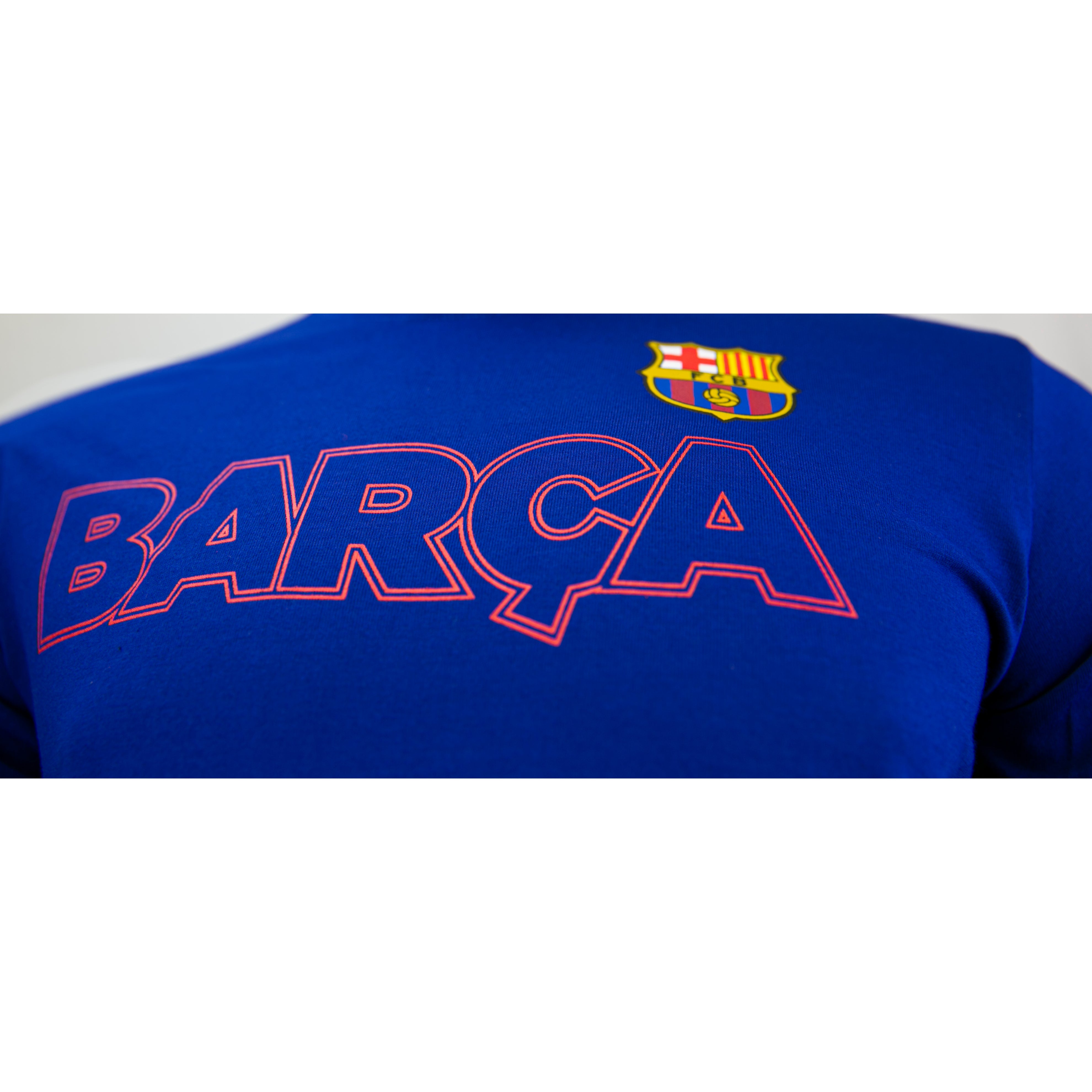 FC Barcelona Outline T-Shirt - Royal Blue by Icon Sports