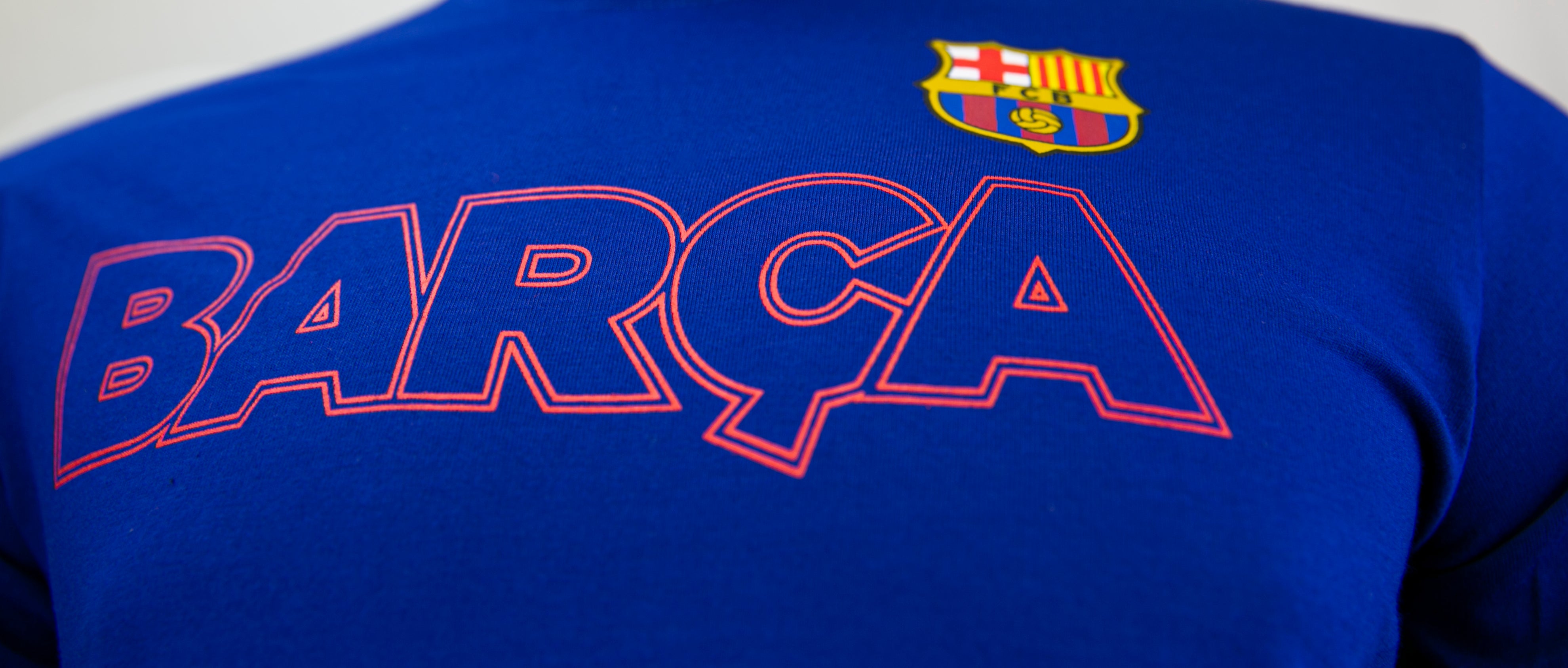 FC Barcelona Outline T-Shirt - Navy by Icon Sports