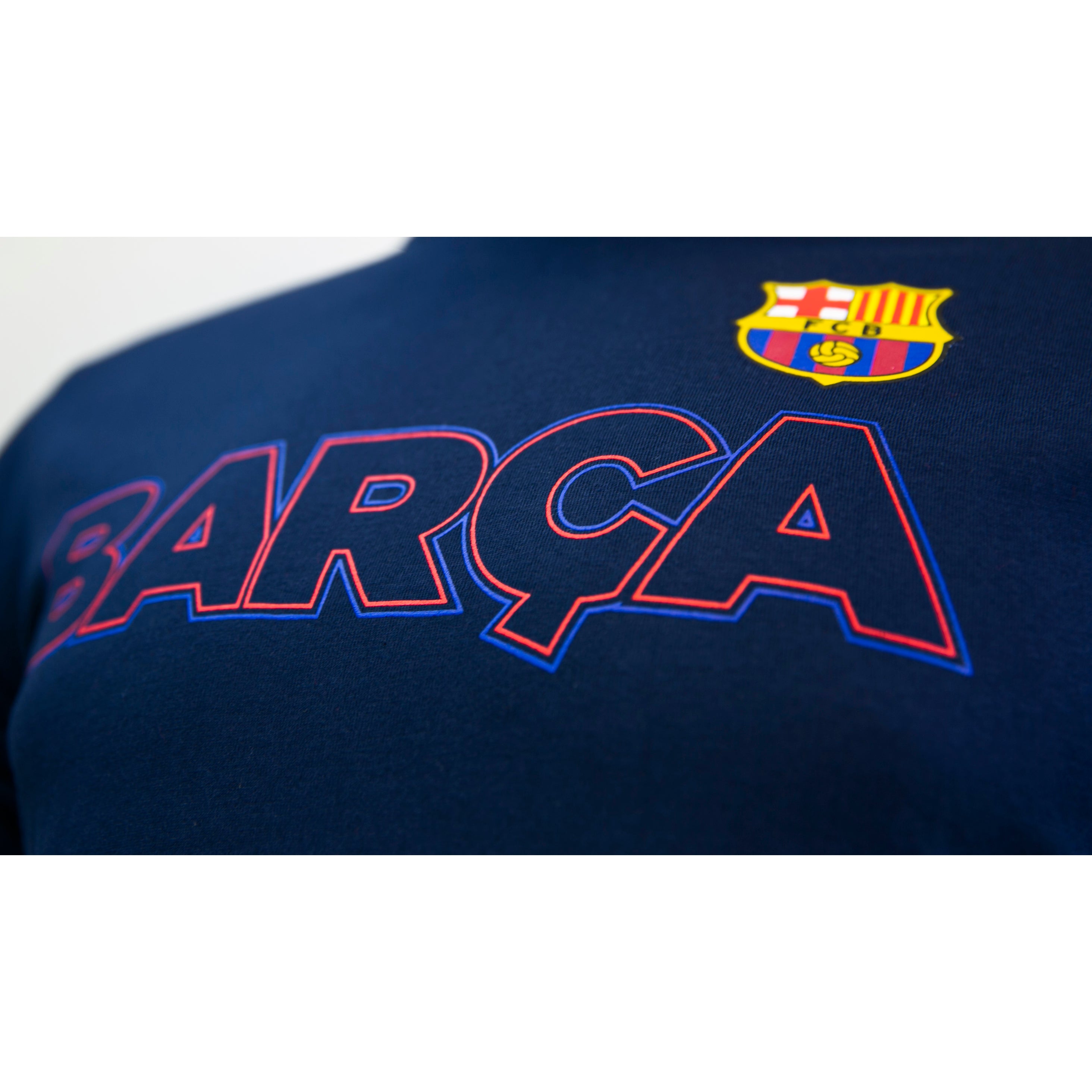 FC Barcelona Outline T-Shirt - Royal Blue by Icon Sports