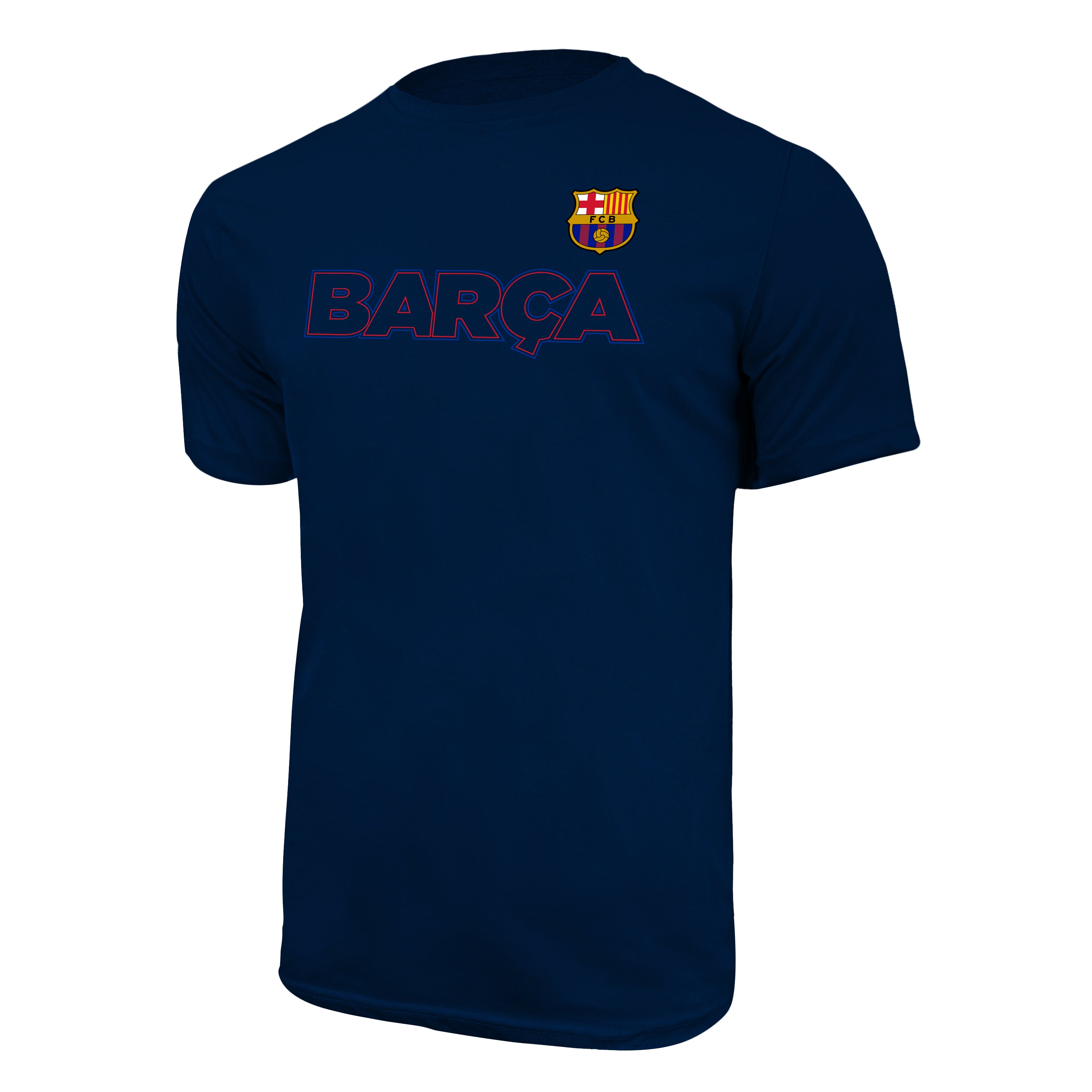 FC Barcelona Outline T-Shirt - Navy by Icon Sports