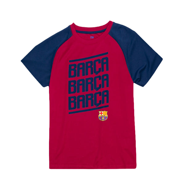 FC Barcelona Youth Bar??a Polyester Tee - Red by Icon Sports