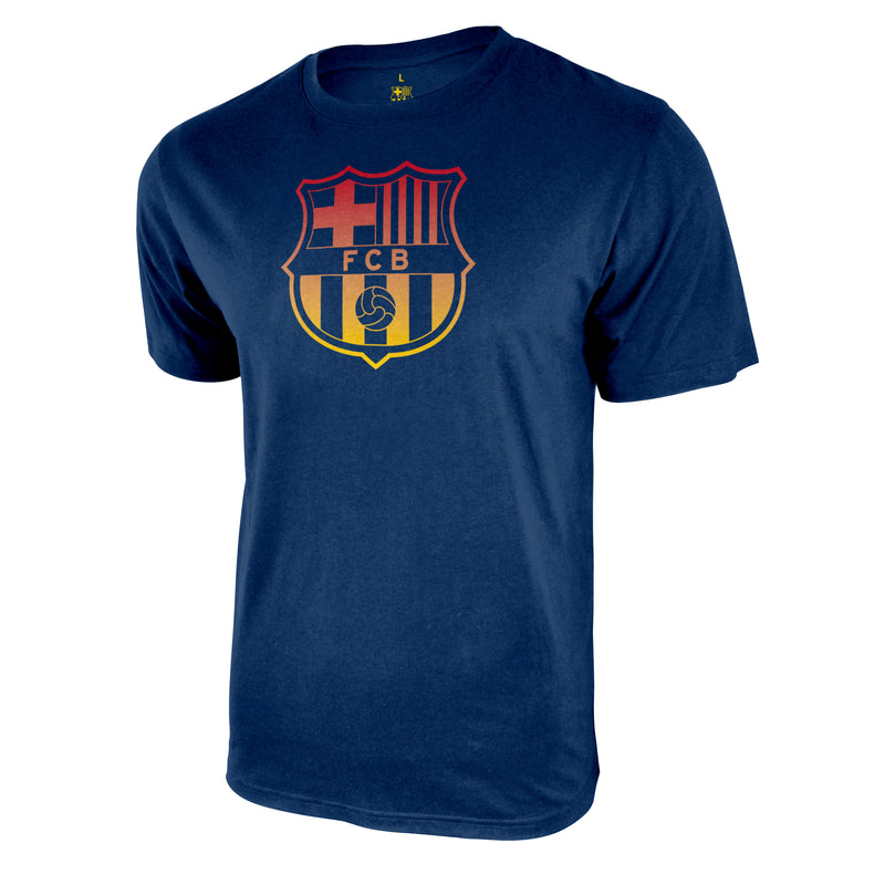 FC Barcelona Sunset Logo T-Shirt - Heather Grey by Icon Sports