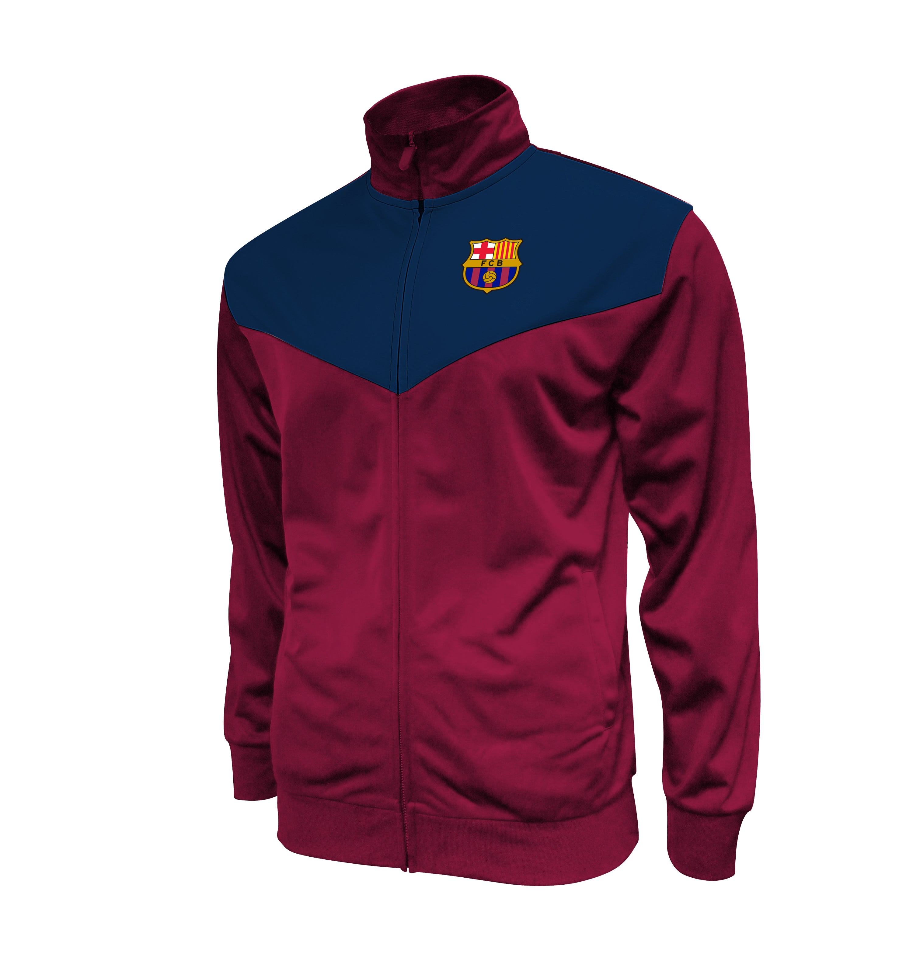 FC Barcelona Adult Full-Zip Track Jacket - Red by Icon Sports