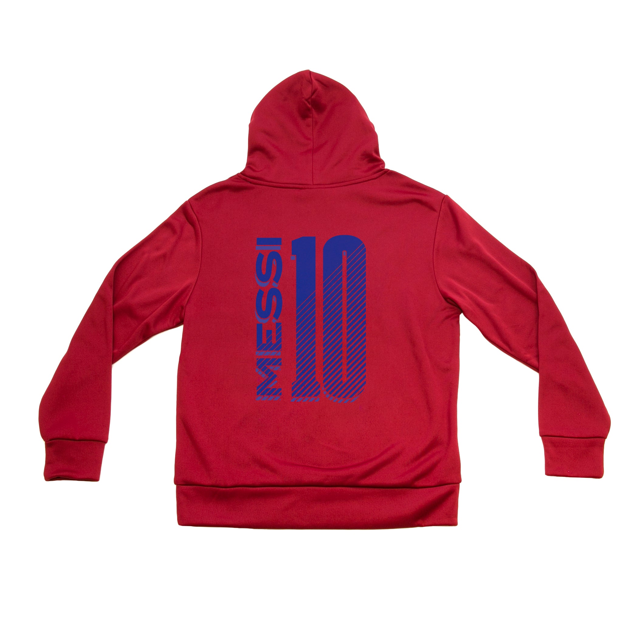 FC Barcelona Youth Side Step Full Color Logo Pullover Hoodie - Red by Icon Sports