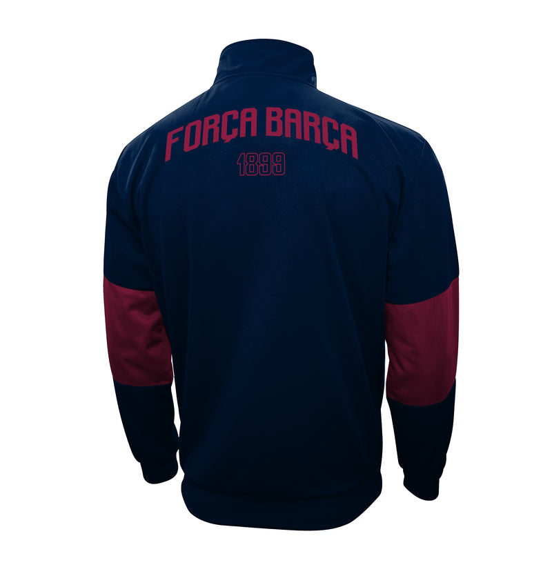 FC Barcelona Adult Full-Zip "Touchline" Track Jacket - Navy by Icon Sports