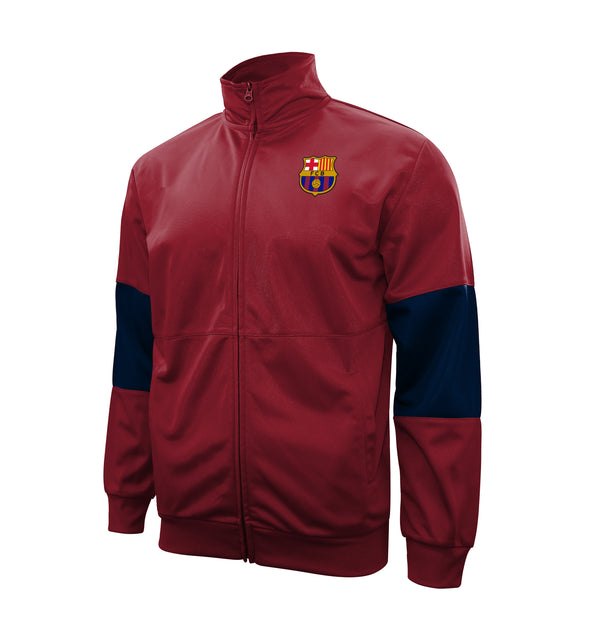 FC Barcelona Adult Full-Zip "Touchline" Track Jacket - Red by Icon Sports