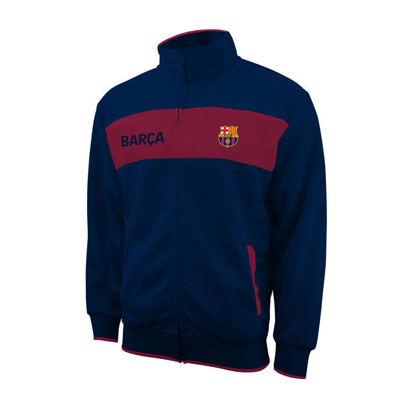 FC Barcelona "Centering" Adult Full-Zip Track Jacket - Red by Icon Sports