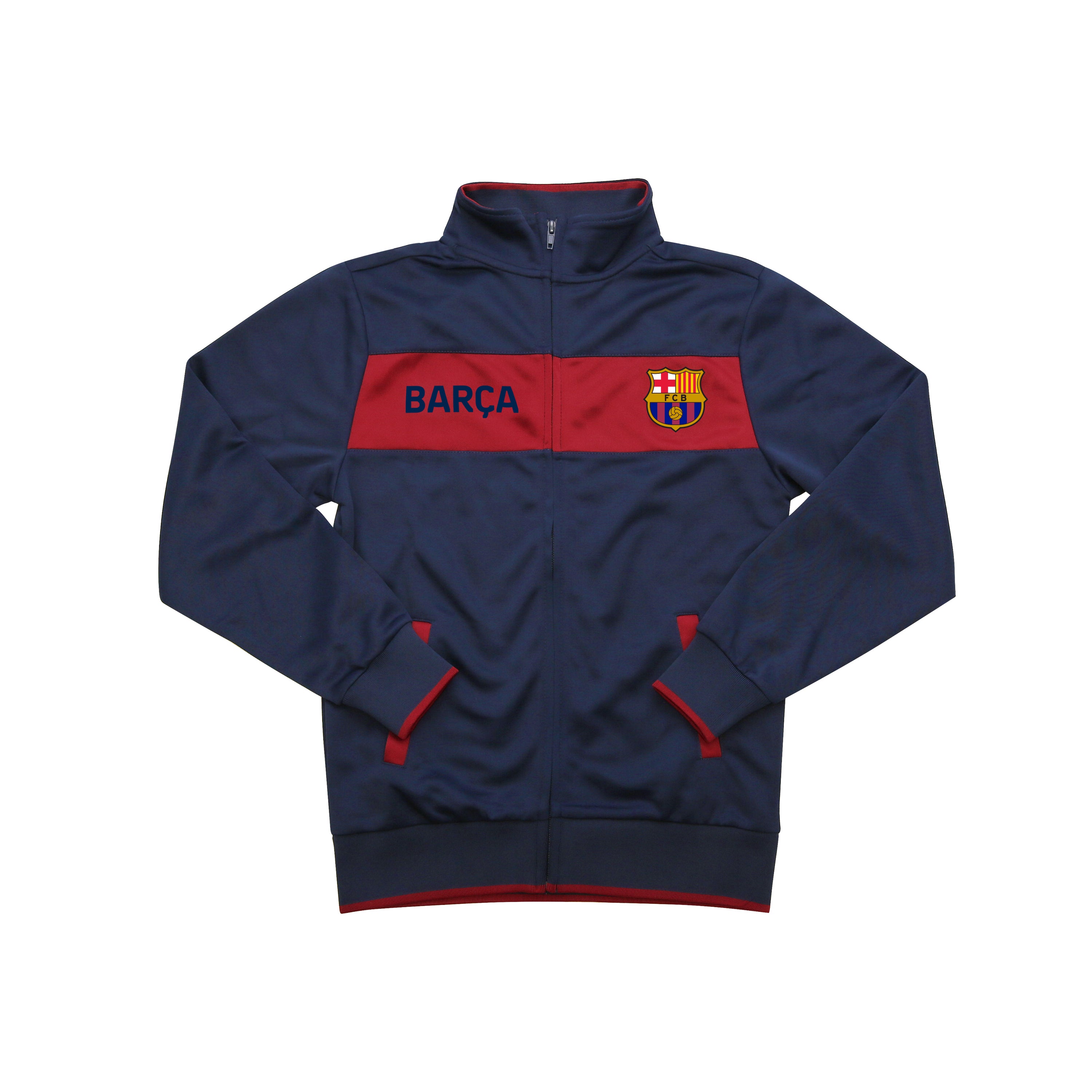 FC Barcelona "Centering" Youth Full-Zip Track Jacket - Navy by Icon Sports