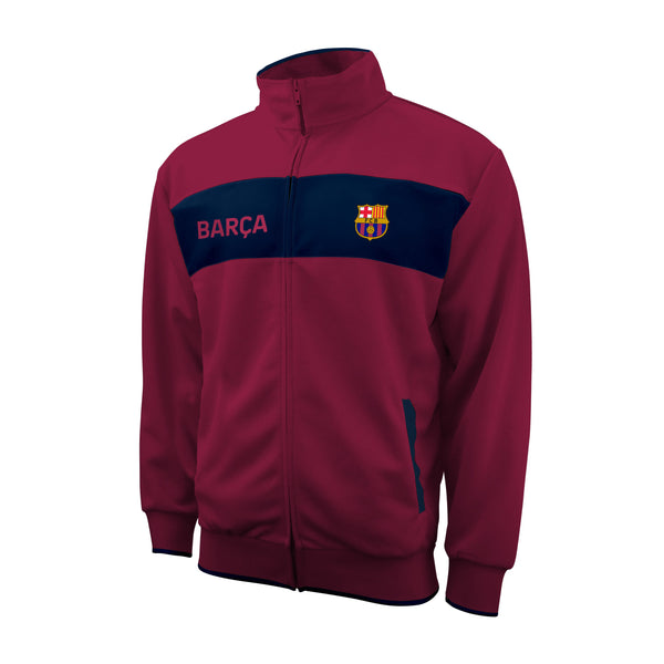 FC Barcelona "Centering" Adult Full-Zip Track Jacket - Red by Icon Sports