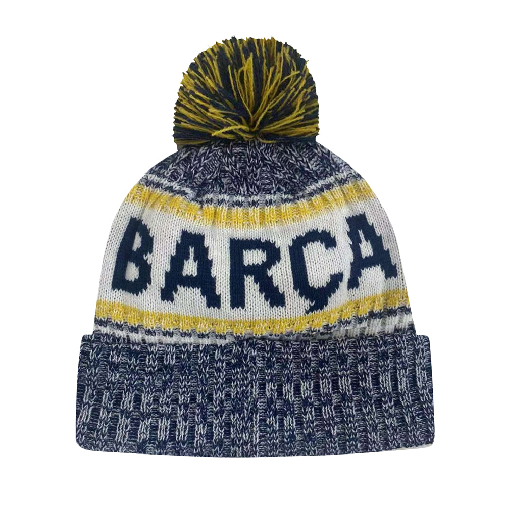 FC Barcelona Adult Pegged Unisex Pom Beanie