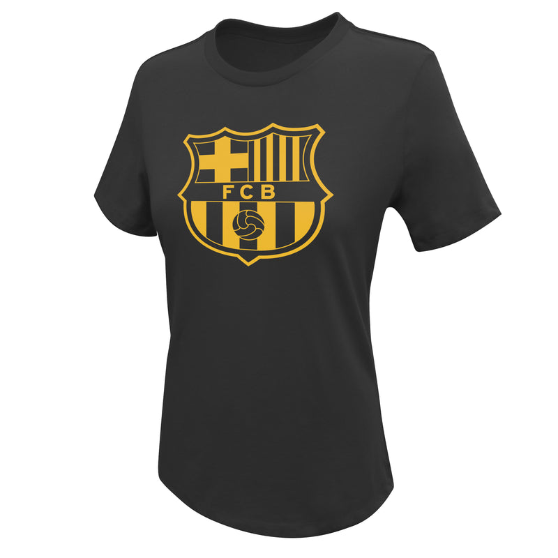 FC Barcelona Black Uni-Logo Women's T-Shirt