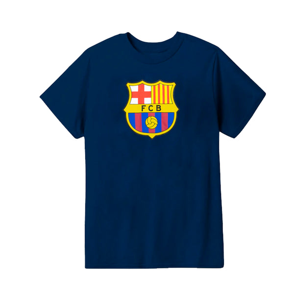 FC Barcelona Logo Youth T-Shirt - Navy by Icon Sports