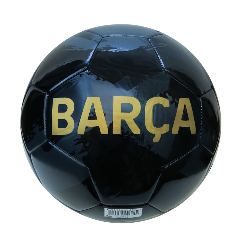 FC Barcelona Brush Size 5 Soccer Ball - Black by Icon Sports