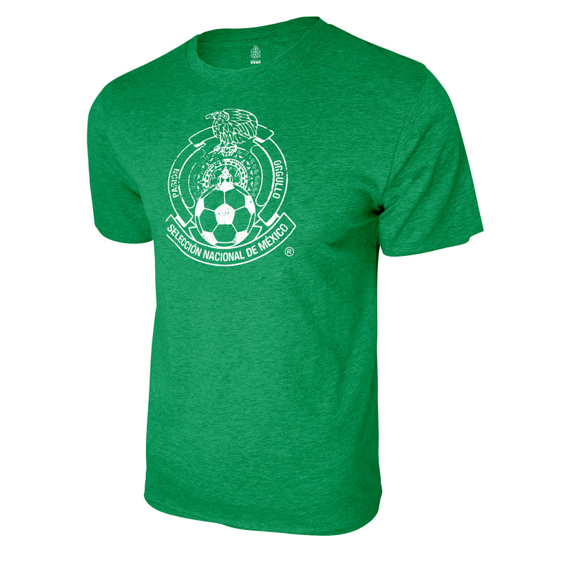 Mexico National Soccer Team Distressed Logo T-Shirt - Kelly Green by Icon Sports