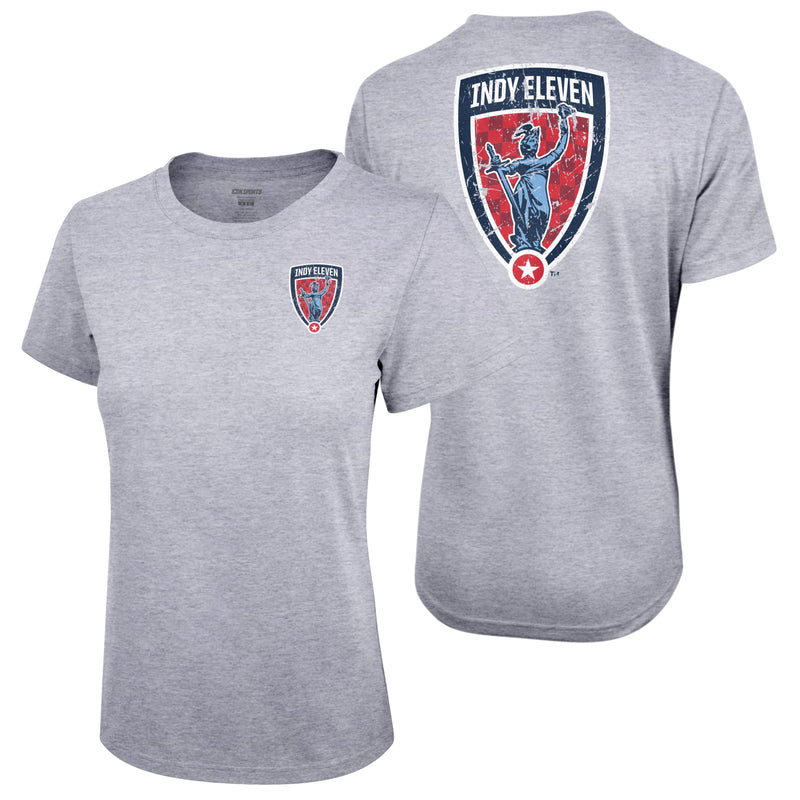 Indy Eleven USL Adult Women's Graphic T-Shirt in Heather Grey by Icon Sports